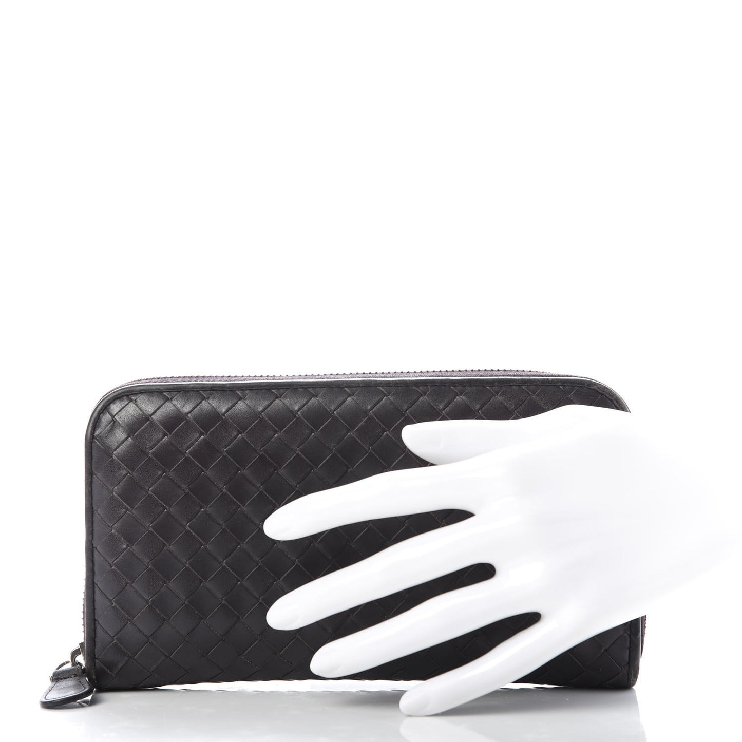 Nappa Intrecciato Zip Around Wallet Gladiol