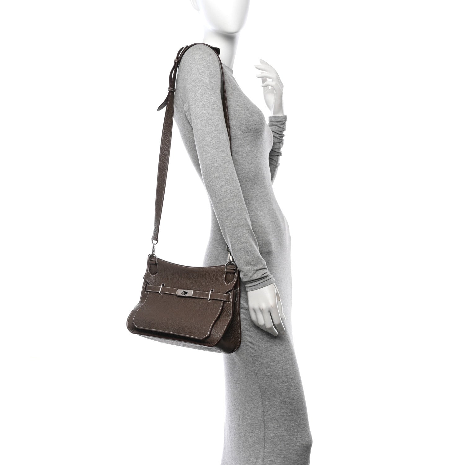 Hermes Taurillon Clemence Jypsiere 28 Etoupe 2 of 13