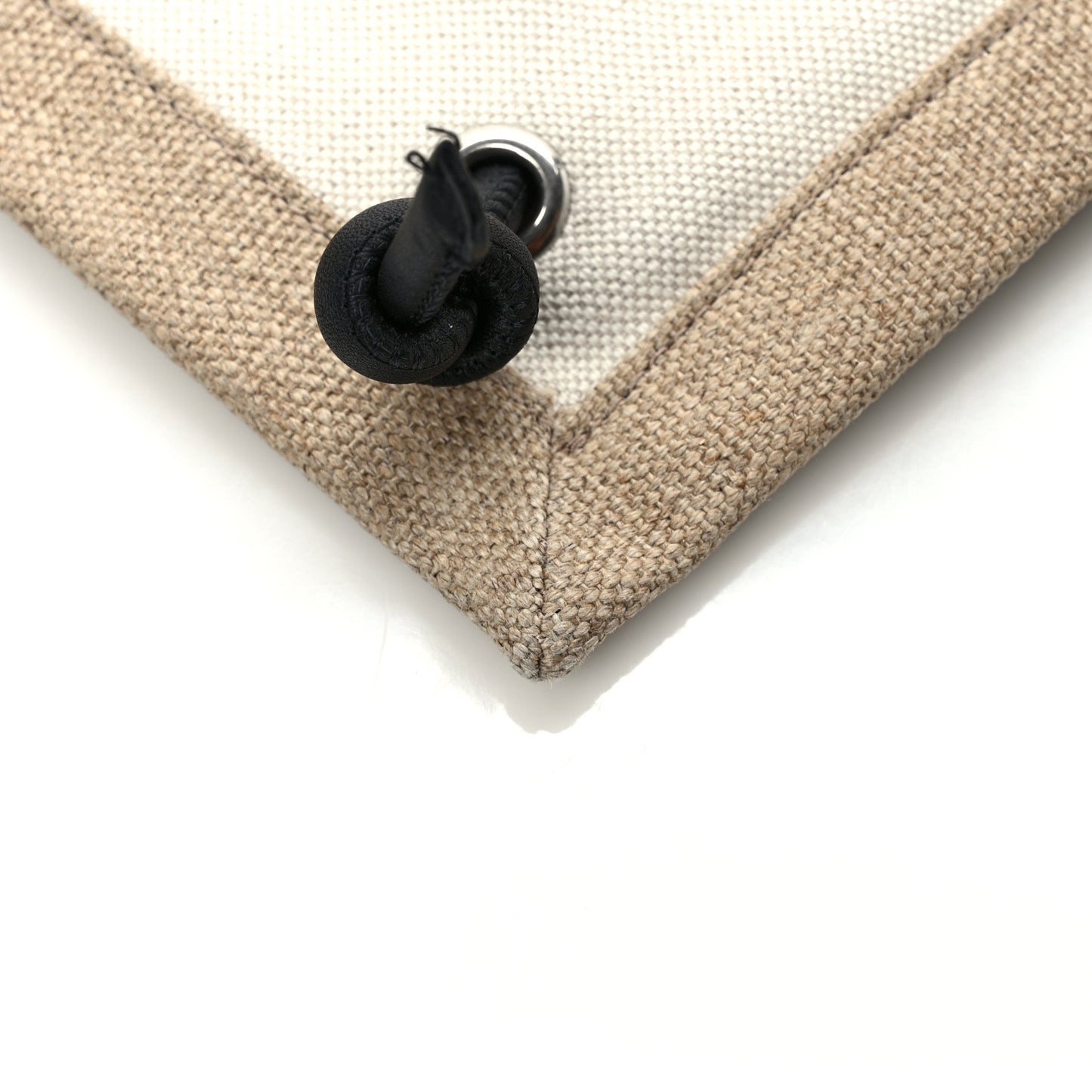 Linen Calfskin Rive Gauche Backpack Greggio Natural
