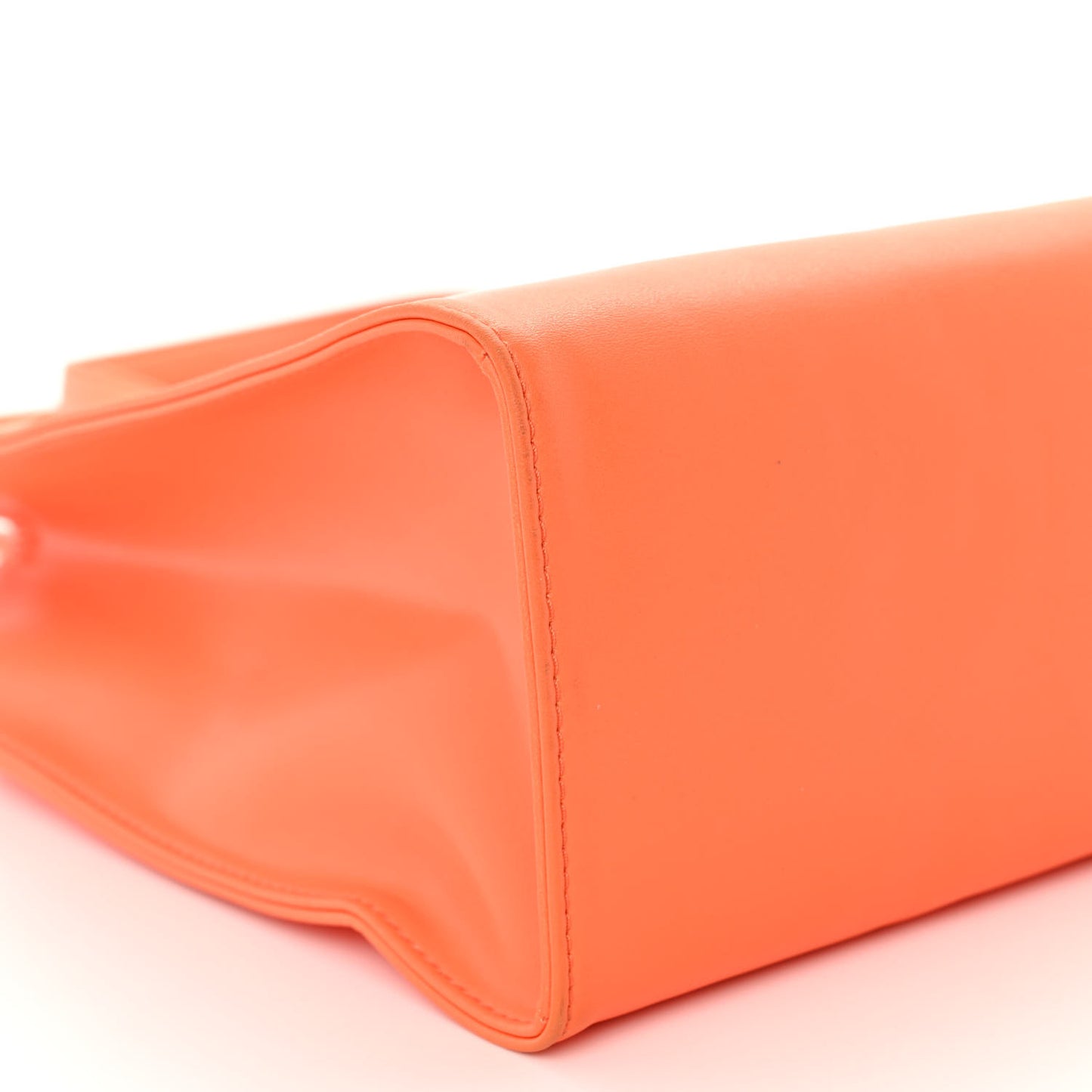 Vegan Leather Medium Shopping Bag Orange