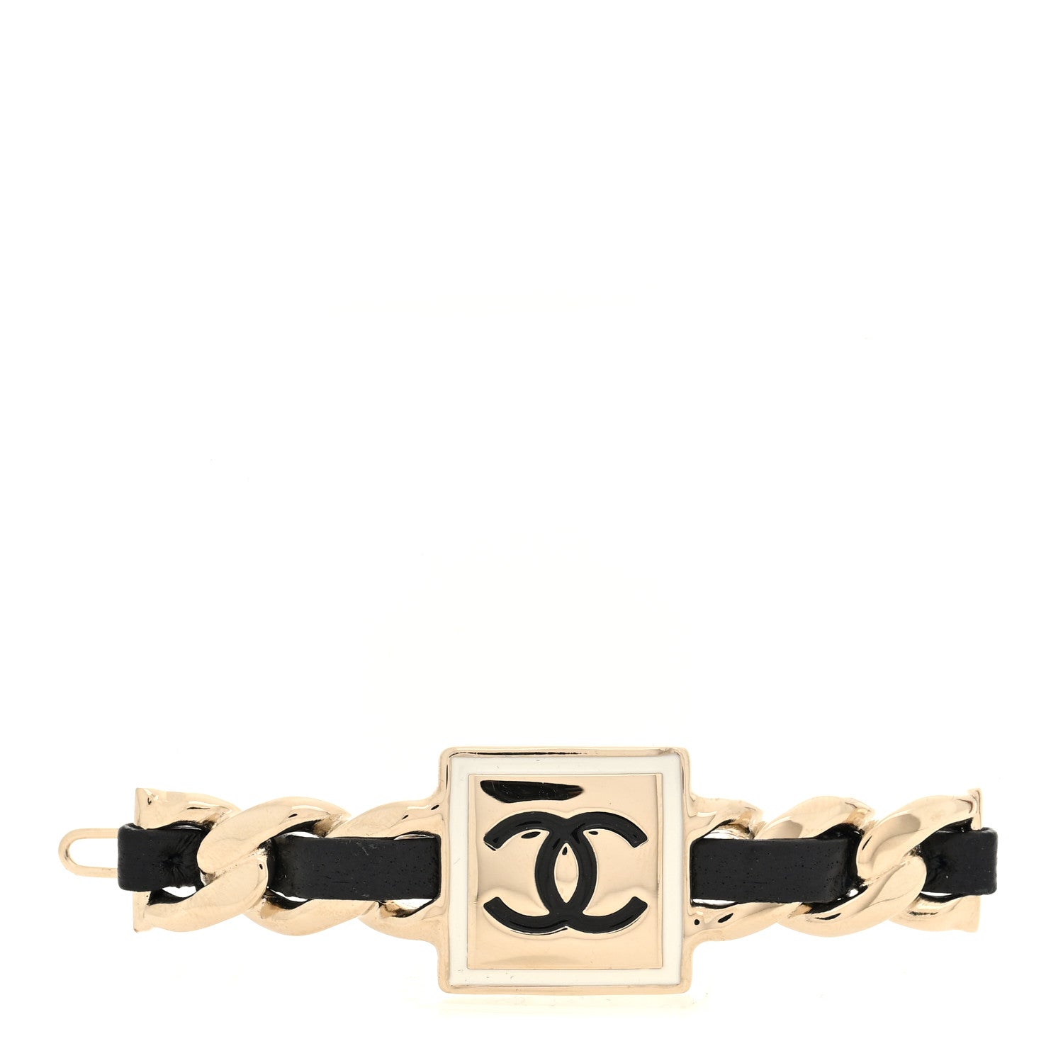 ? CHANEL Gold Metal Interlocking CC Chain Link Hair Claw Clip - 1 pc CHANEL Gold Hair Hair Clips for Women for sale - eBay main image 4
