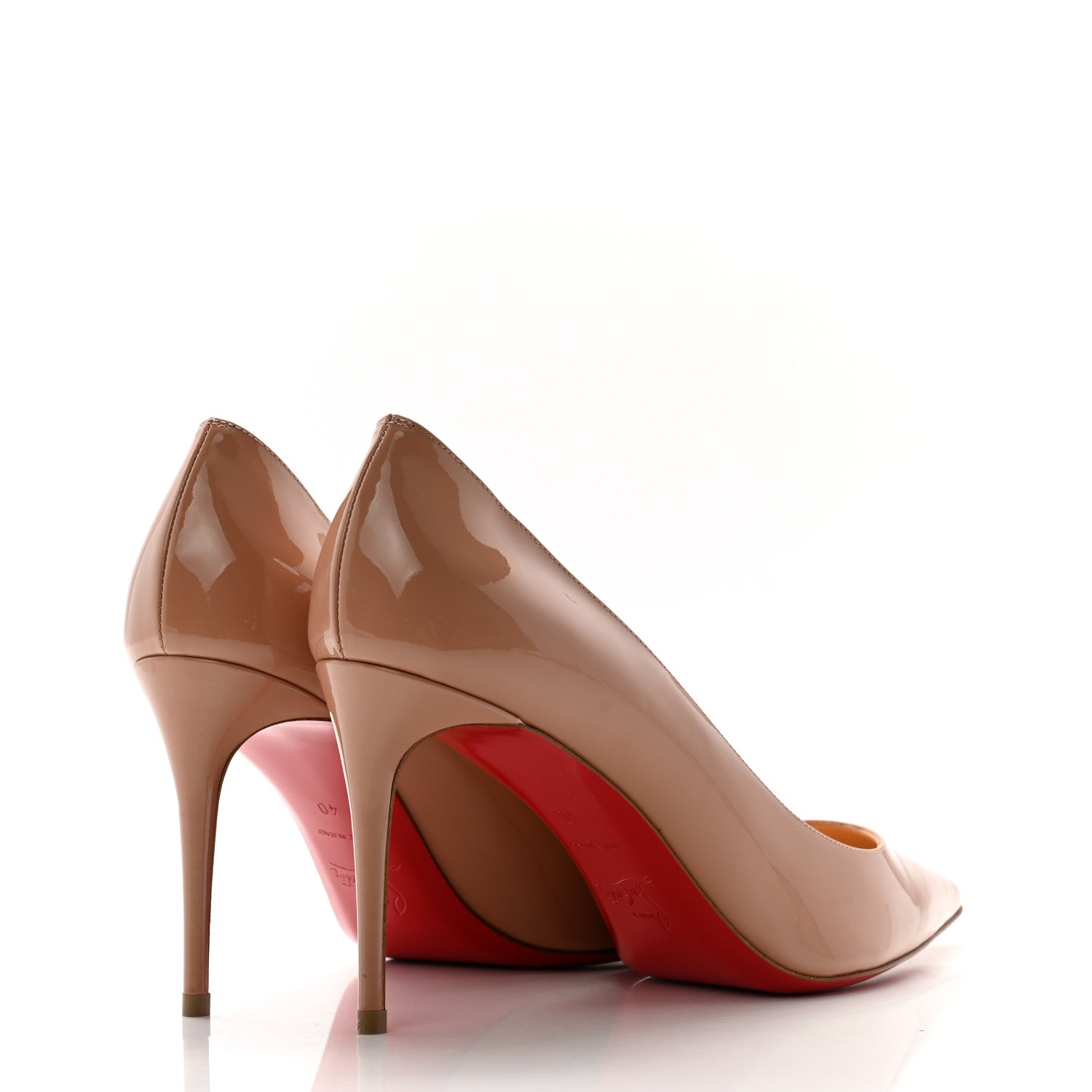 Christian Louboutin Patent Kate 70 Pumps 40 Nude 4 of 9