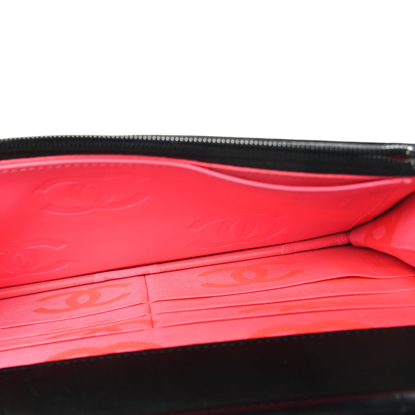 Calfskin Quilted Cambon Wallet on Chain WOC Black