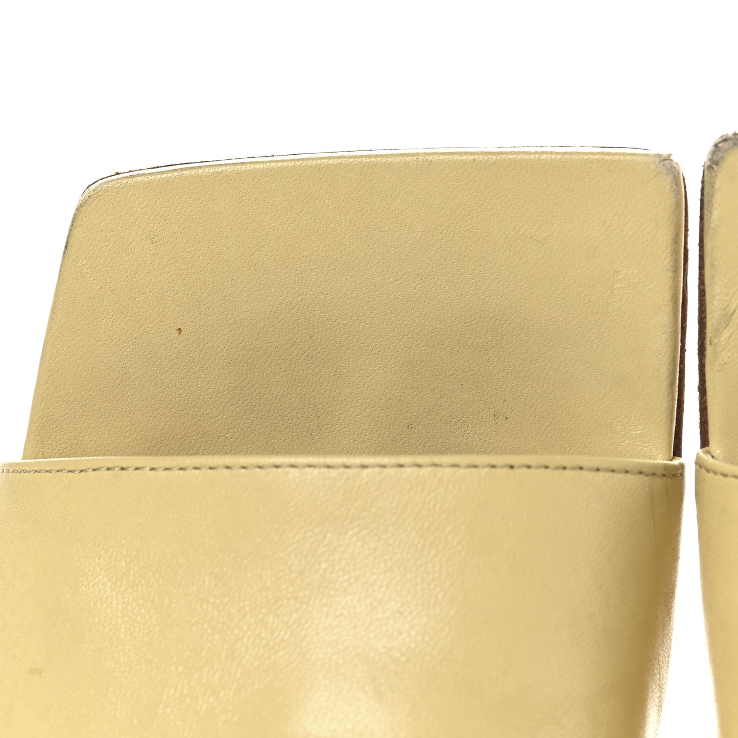 Lambskin Stretch Mule Sandals 37 Moon Beam