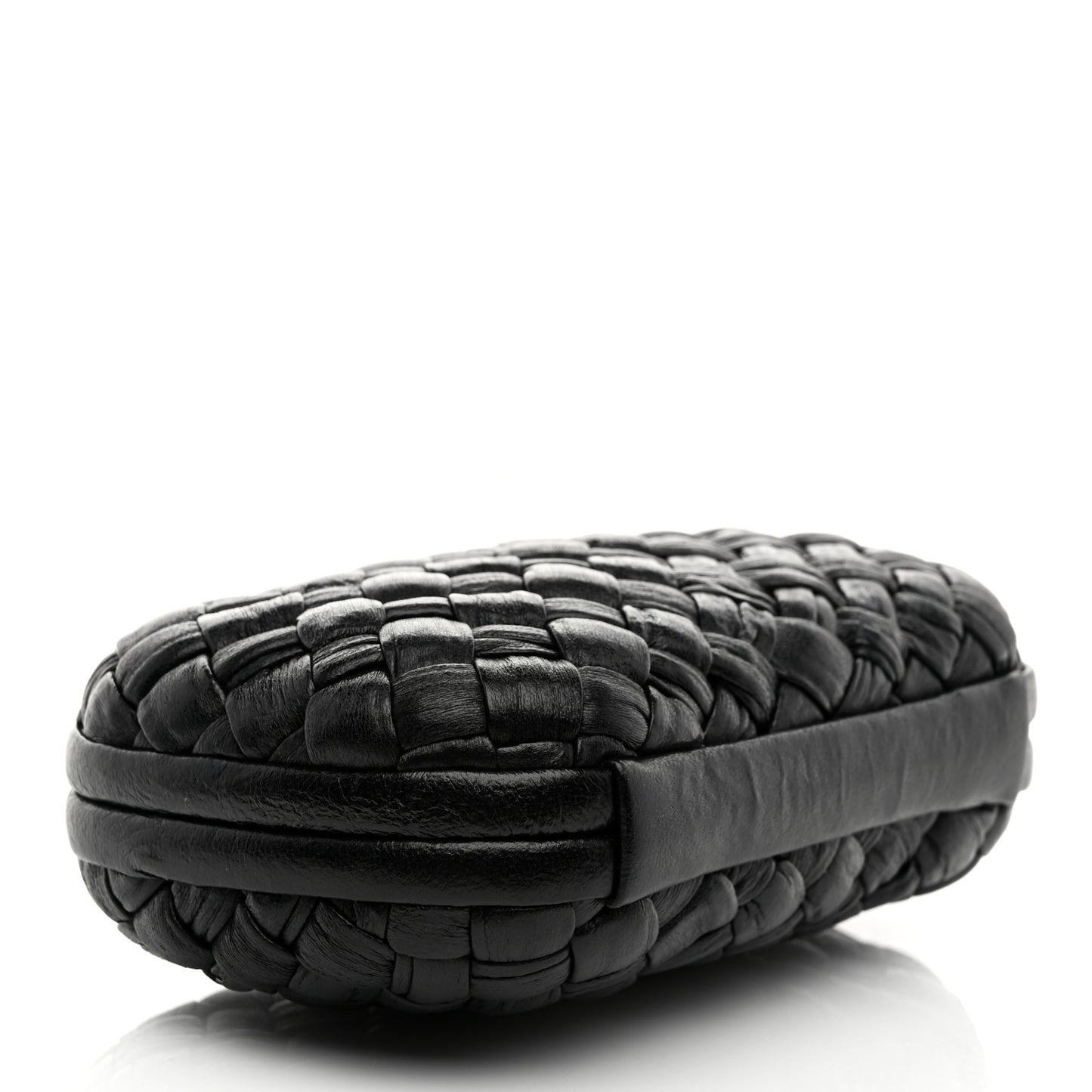 Nappa Intrecciato Knot Clutch Black