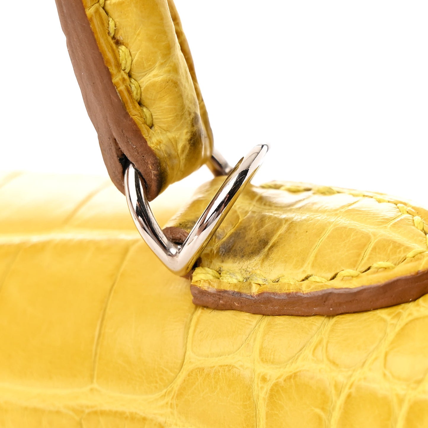 Matte Alligator Mini Kelly Sellier 20 Mimosa