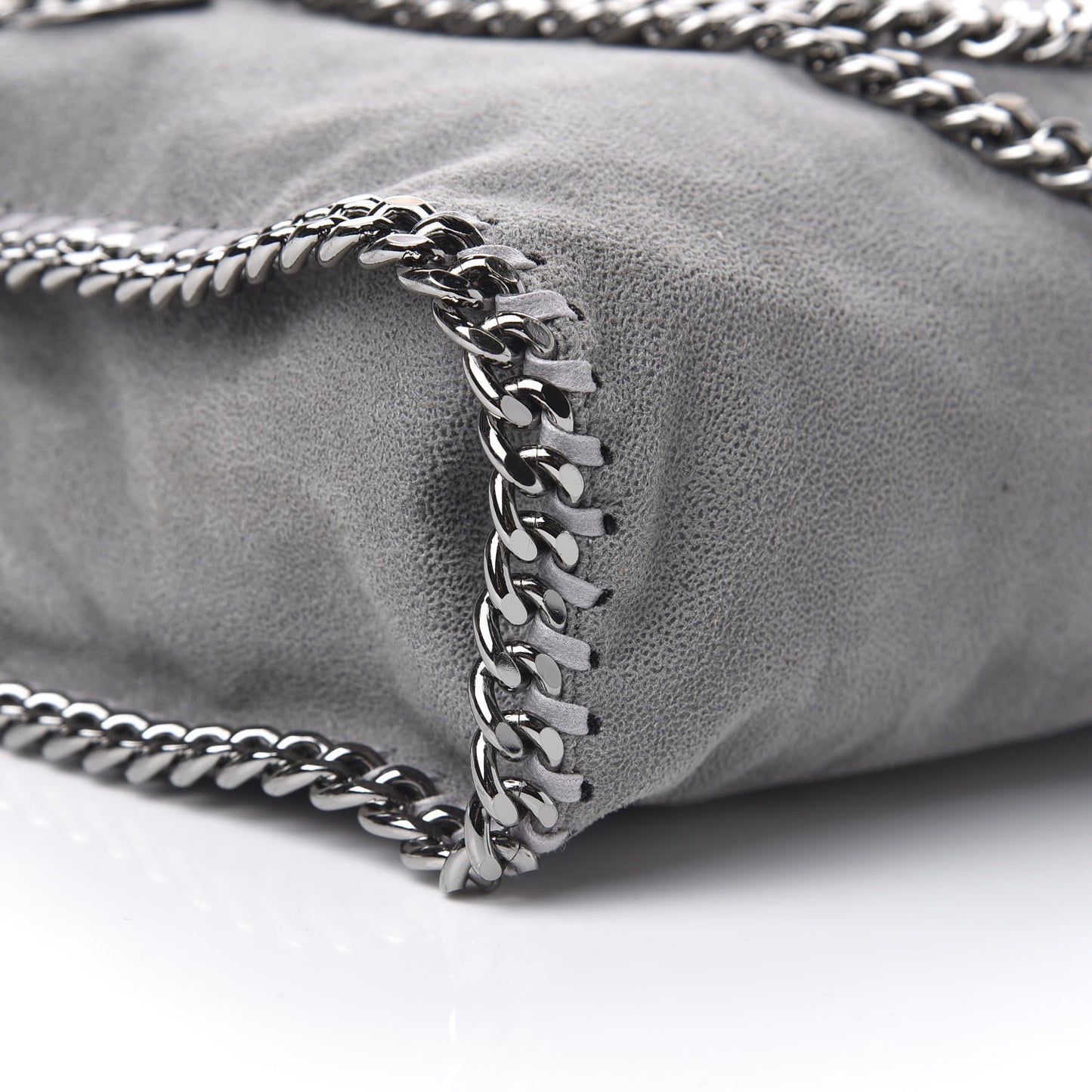 Shaggy Deer Small Falabella Tote Light Grey