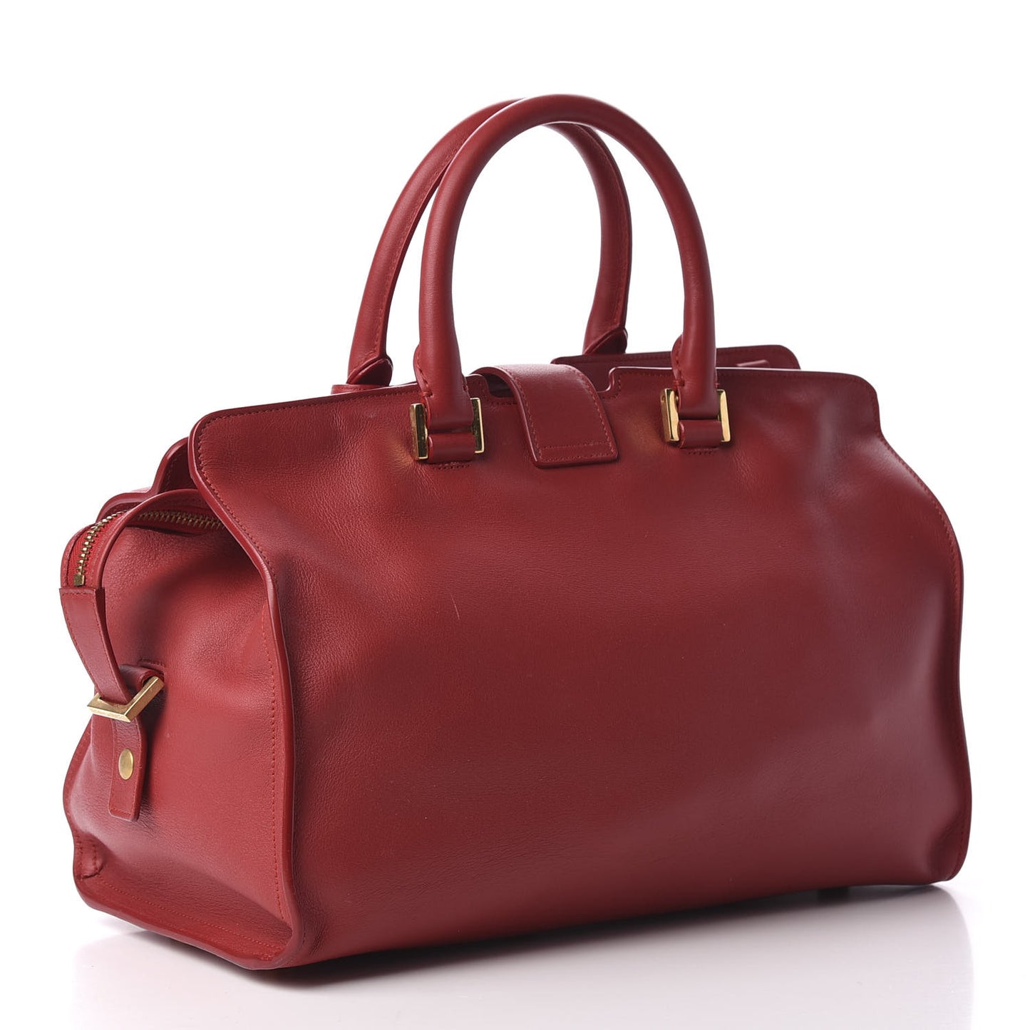 Smooth Calfskin Small Monogram Cabas New Red