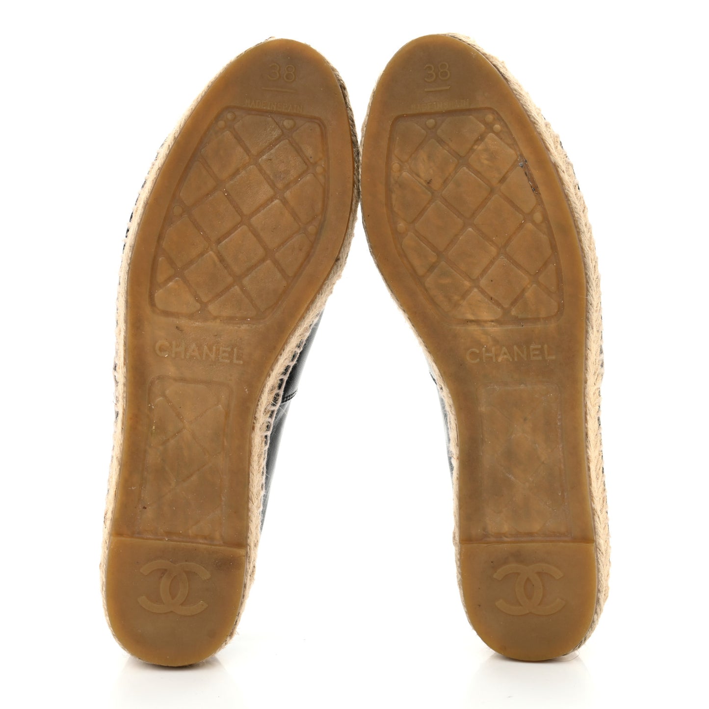 Lambskin CC Espadrilles 38 Black