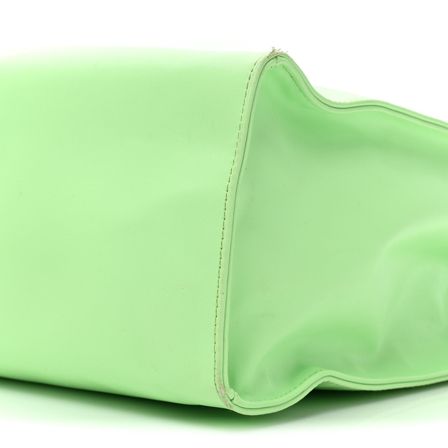 Vegan Leather Medium Shopping Bag Double Mint
