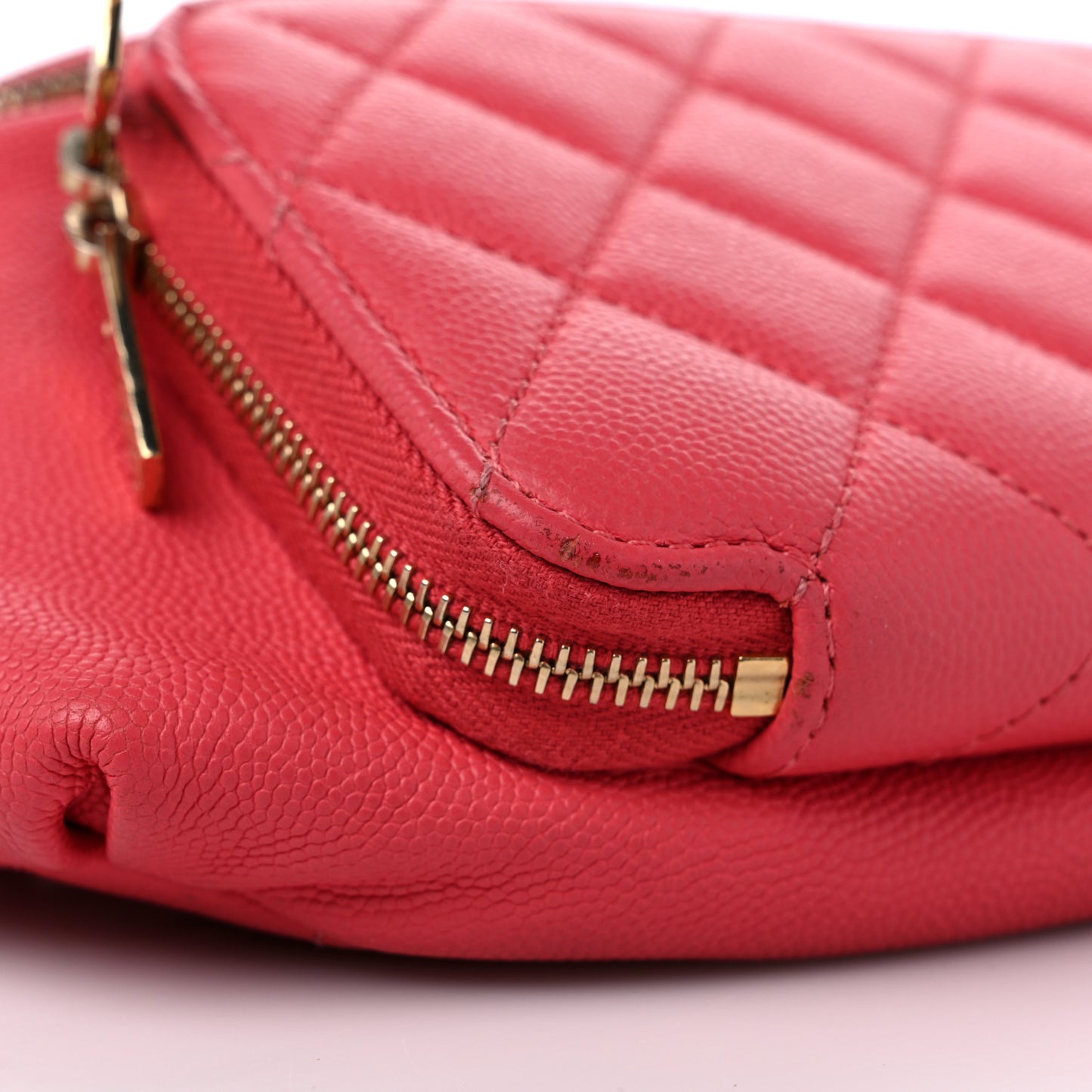 Caviar Quilted Business Affinity Waist Belt Bag Pink
