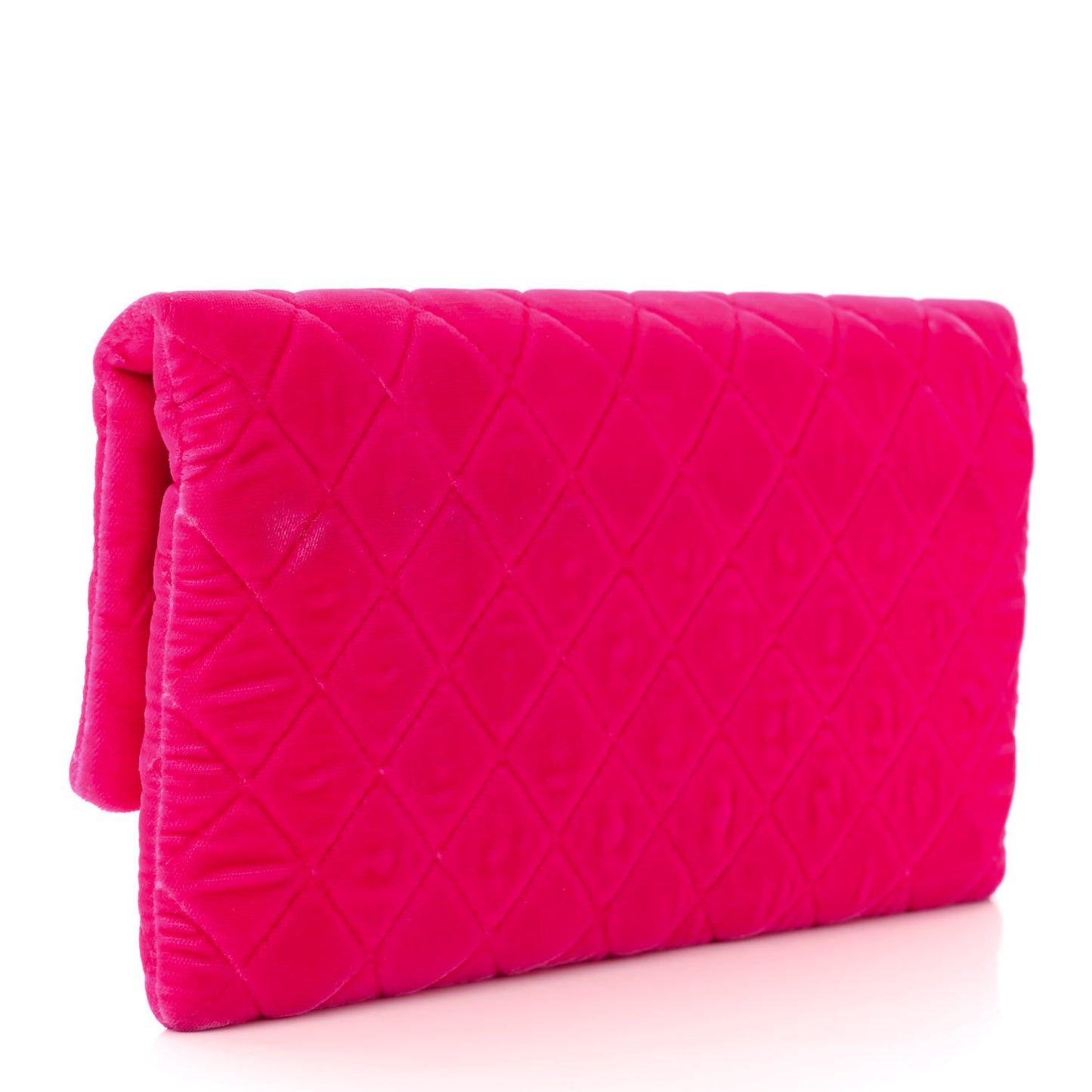 Velvet Quilted CC Beauty Clutch Pink