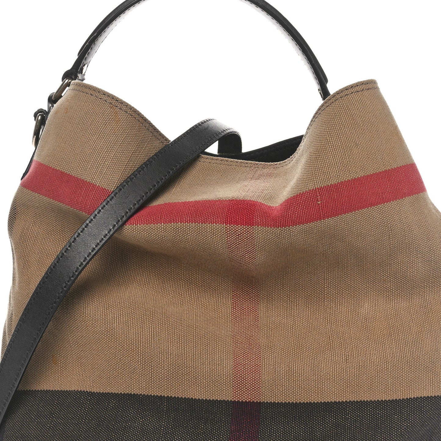 Canvas Mega Check Medium Ashby Hobo Black