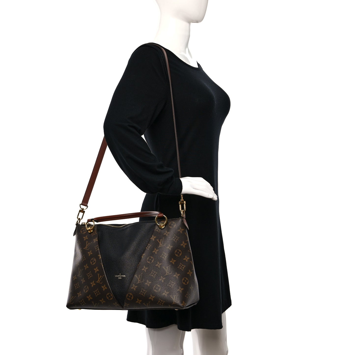 Monogram V Tote MM Black