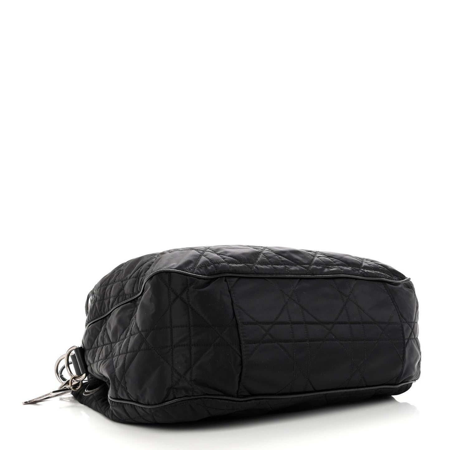 Nylon Cannage Drawstring Bag Black