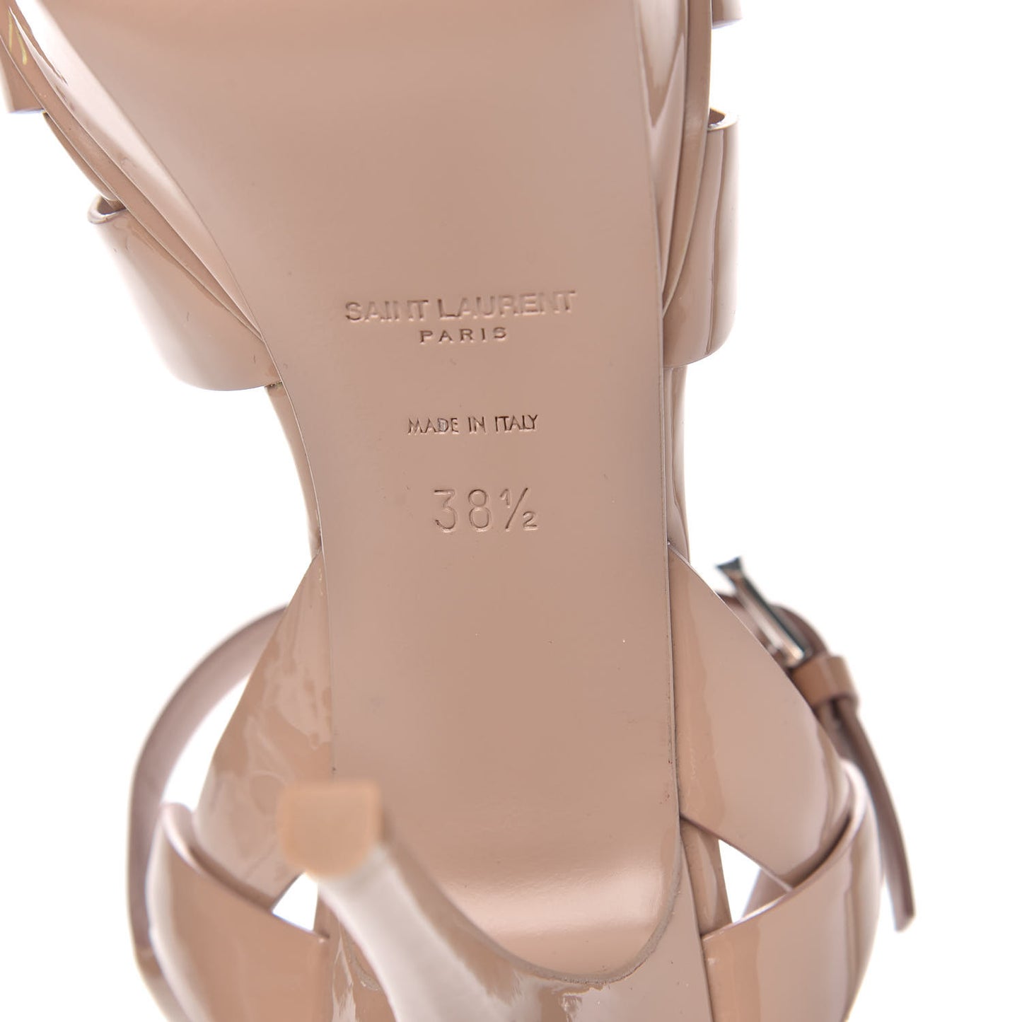 Patent Tribute 75 Platform Sandals 38.5 Dark Nude