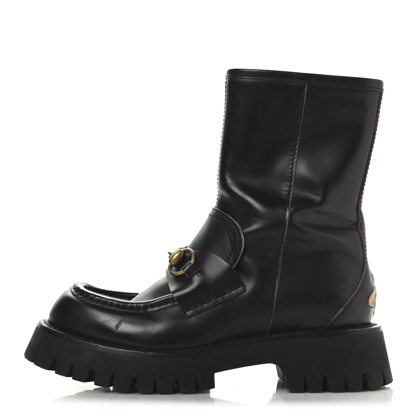 Cordovan Lux Womens Harald Horsebit 25mm Platform Boots 36 Black