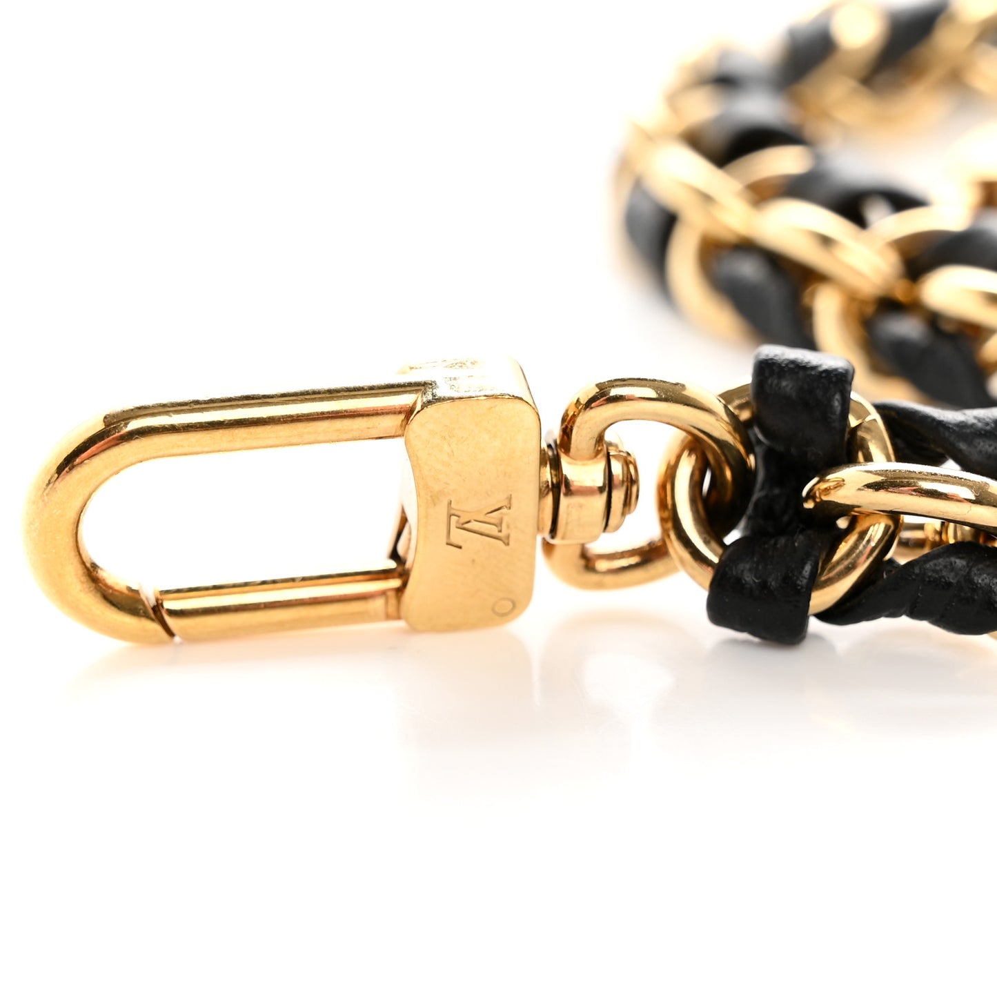 Calfskin Multi Pochette Chain Shoulder Strap Black Gold