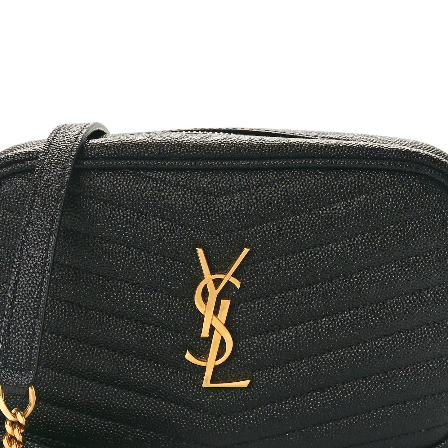 Grain De Poudre Matelasse Monogram Mini Lou Camera Bag Black