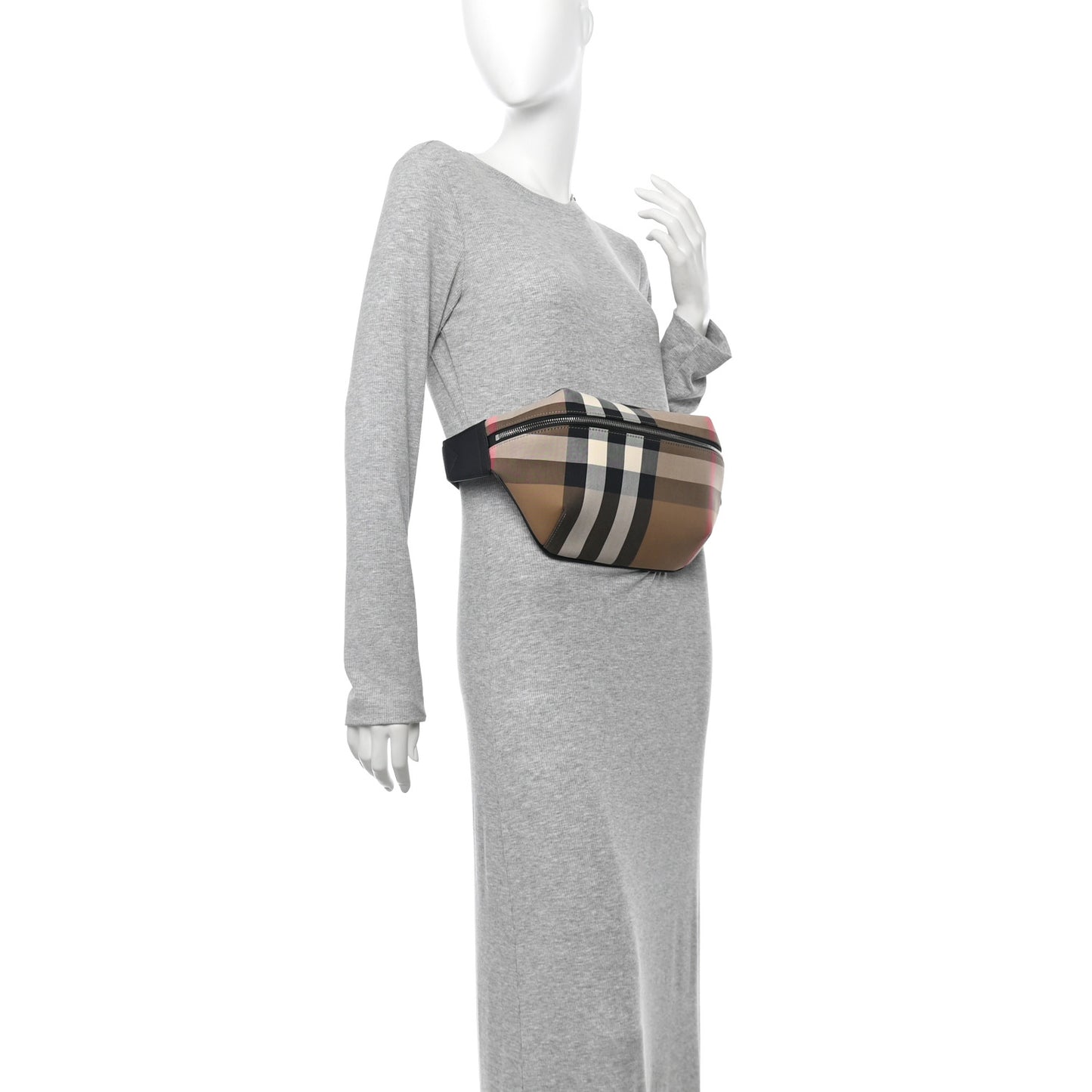 House Check Sonny Bum Bag Taupe Brown