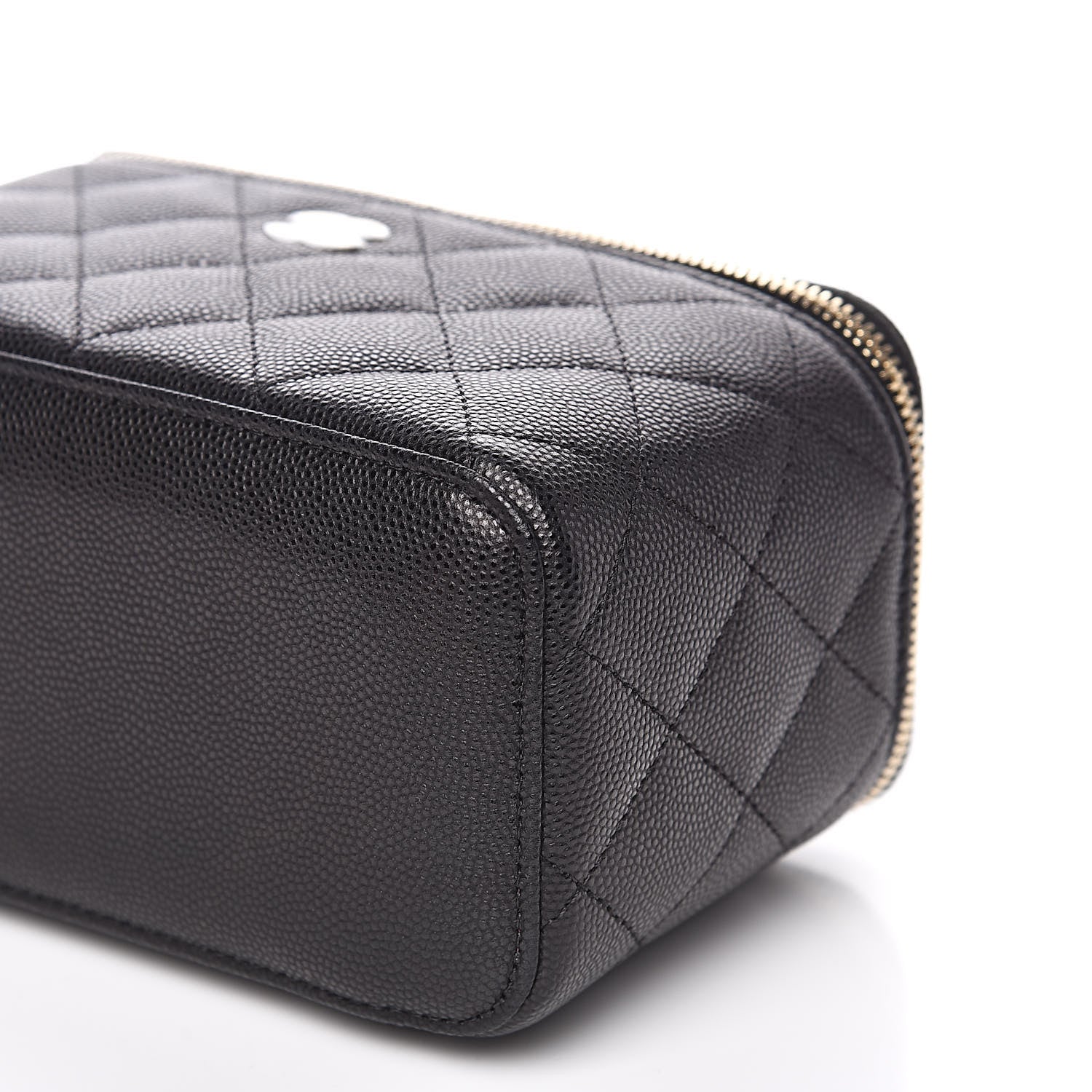 Chanel Caviar Quilted Small Vanity Case With Chain Black 9 of 10