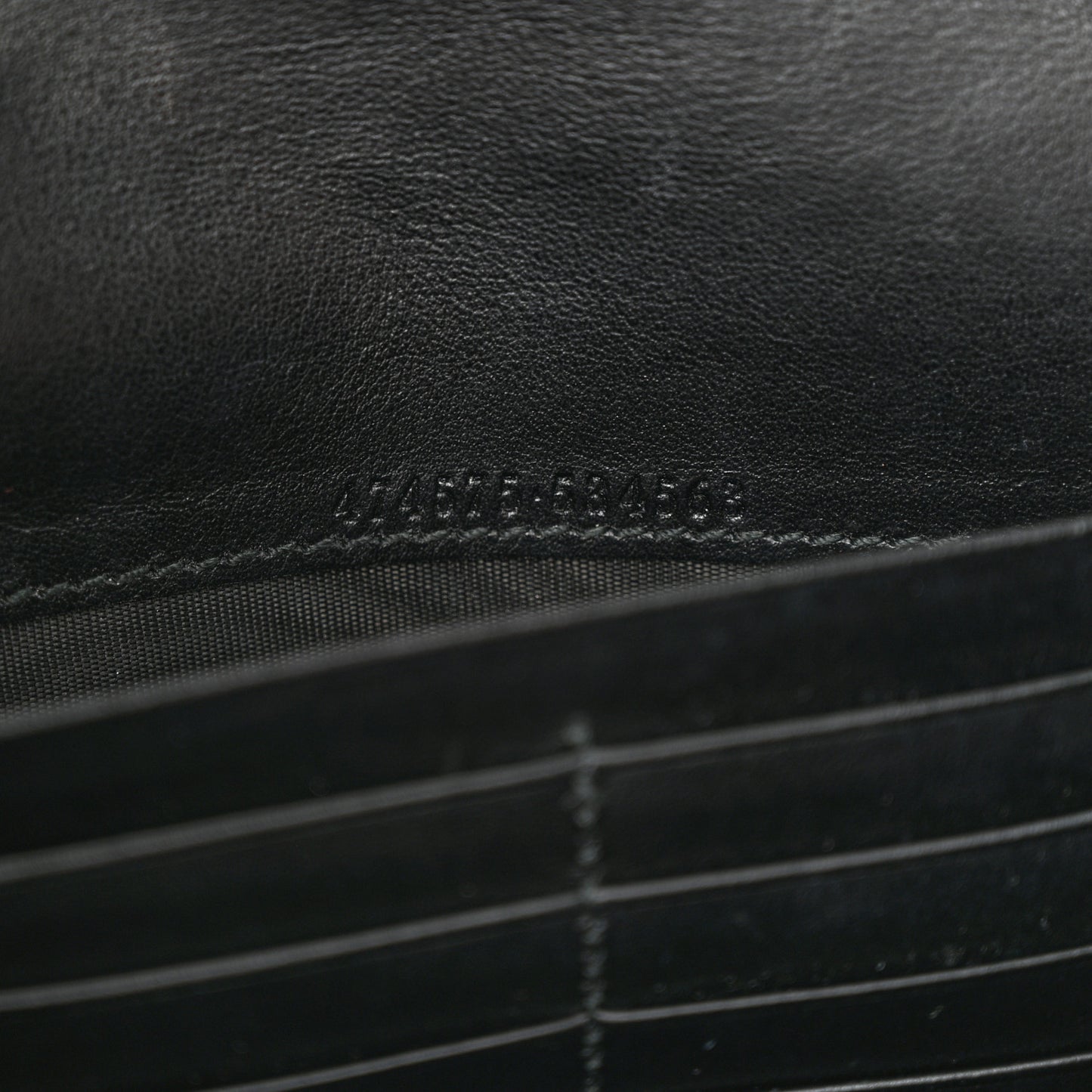 Calfskin Matelasse GG Marmont Chain Wallet Black