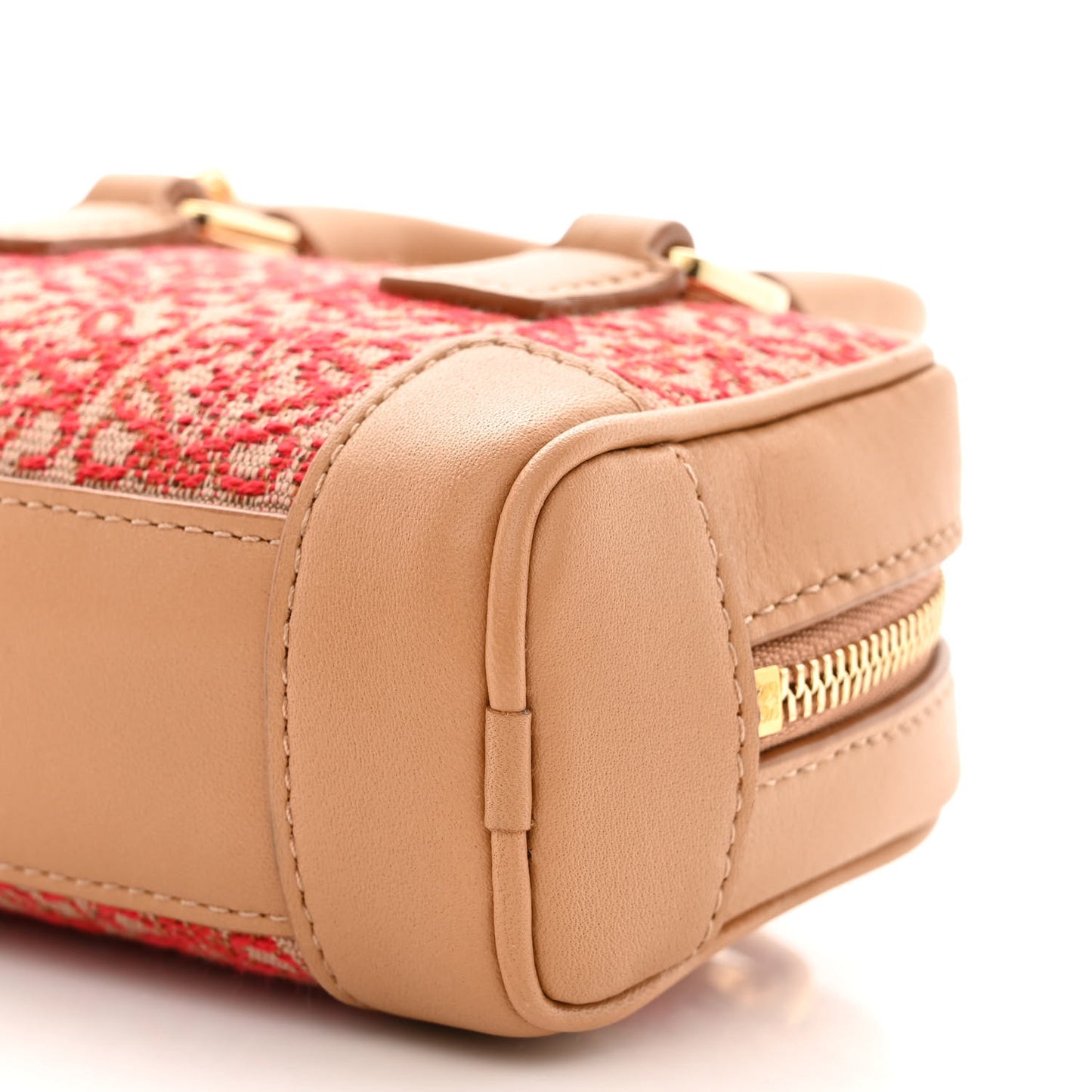Jacquard Anagram Calfskin Amazona Nano Brown Red
