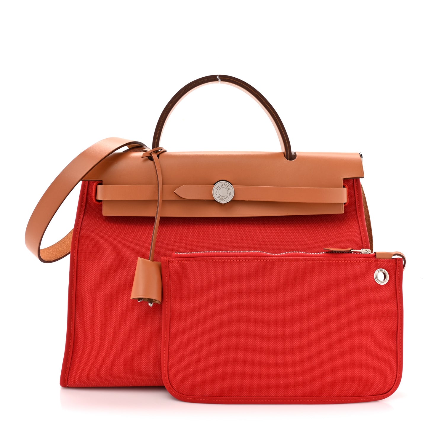 Vache Hunter Toile Herbag Zip 31 PM Rouge Tomate Natural