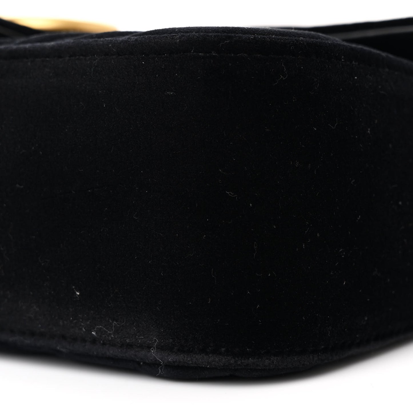 Velvet Matelasse Small GG Marmont Shoulder Bag Black