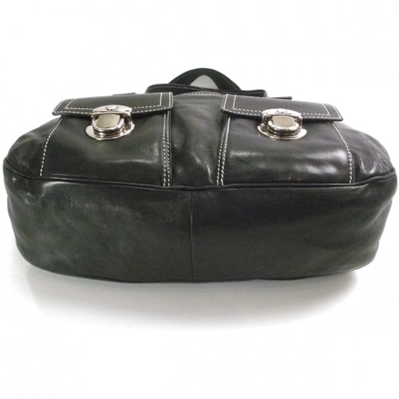 Leather Stella Tote Black