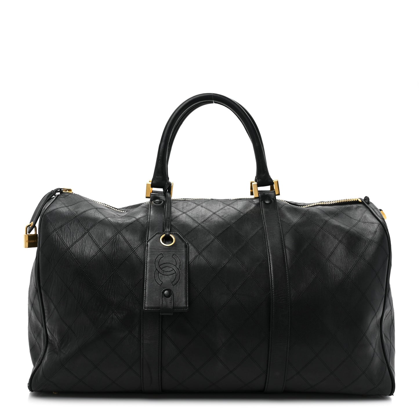 Calfskin Stitched CC Boston Black