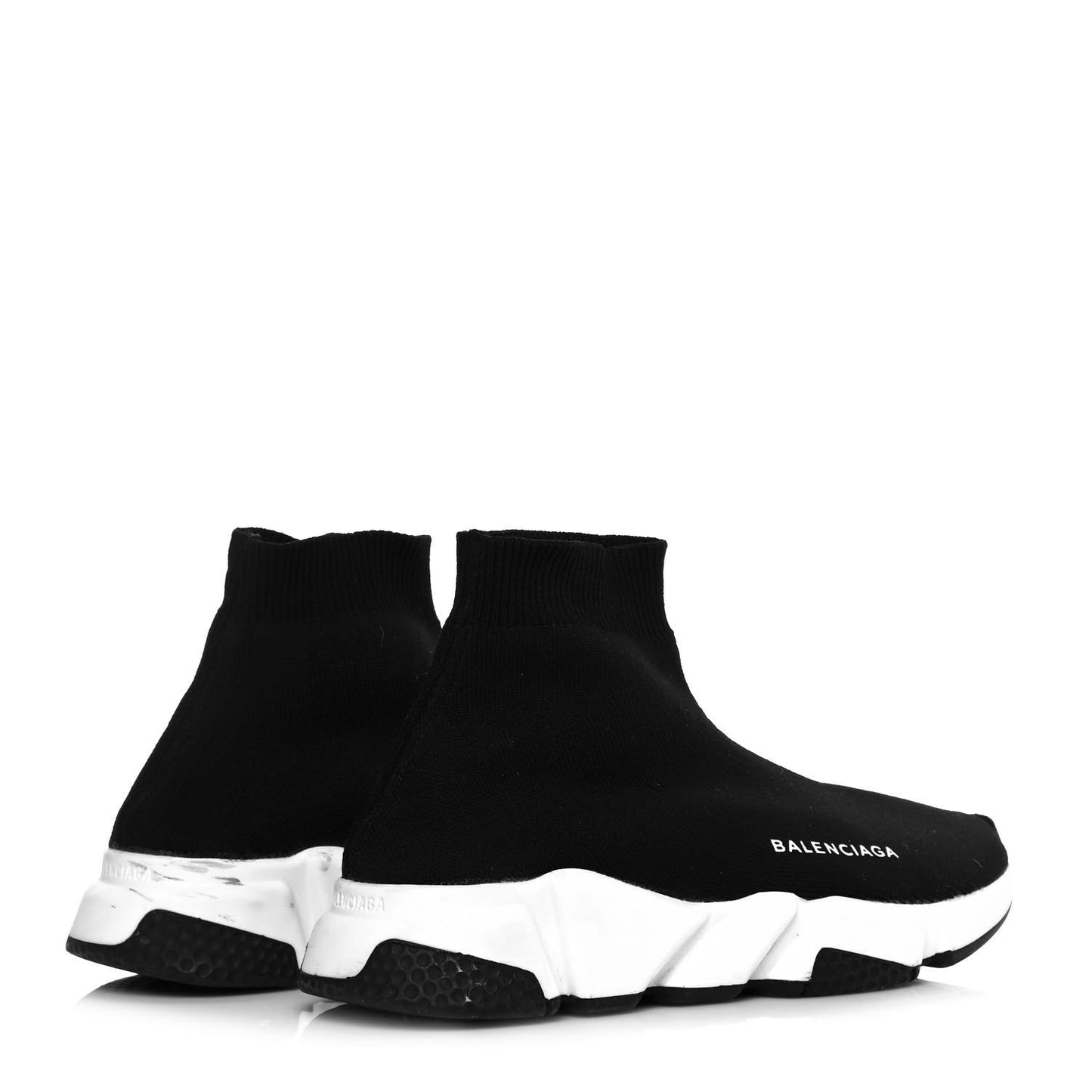 Neoprene Knit Womens Speed Sneakers 37 Black White