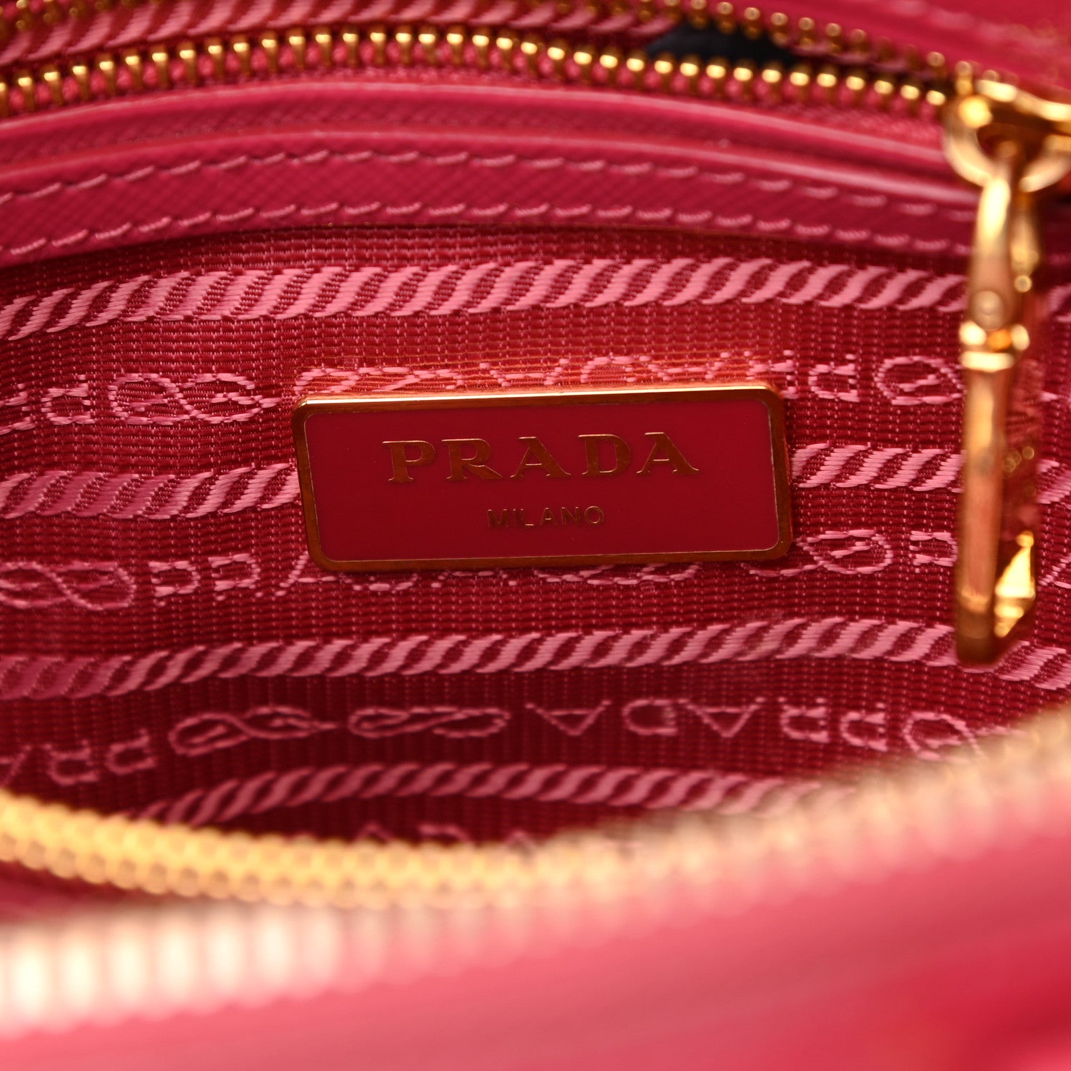 Prada Saffiano Lux Small Promenade Tote Peonia 6 of 9