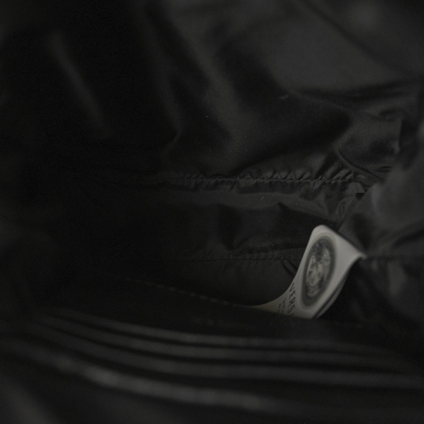 Grained Calfskin Small Medusa Messenger Bag Black