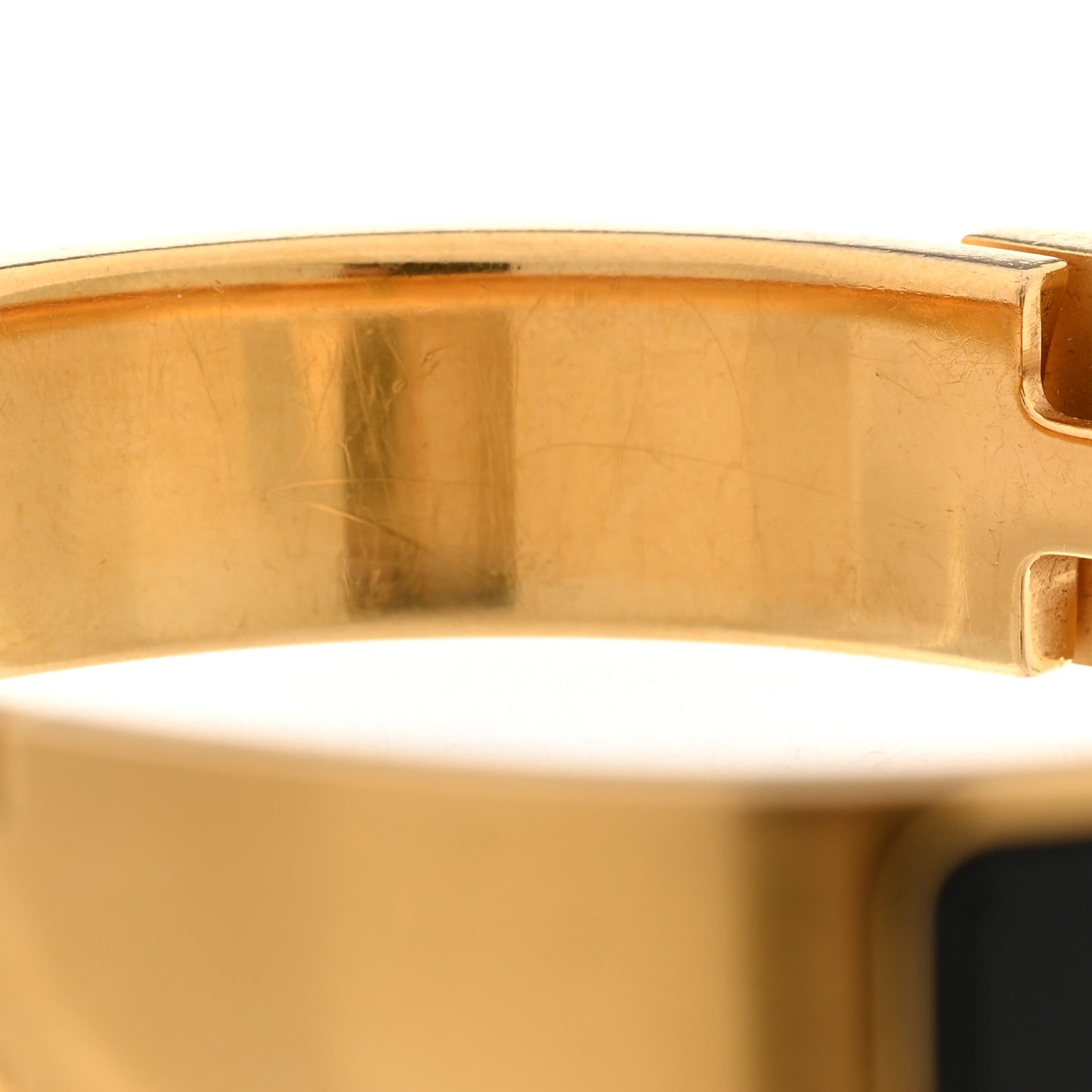 Enamel Narrow Clic Clac H Bracelet GM Black