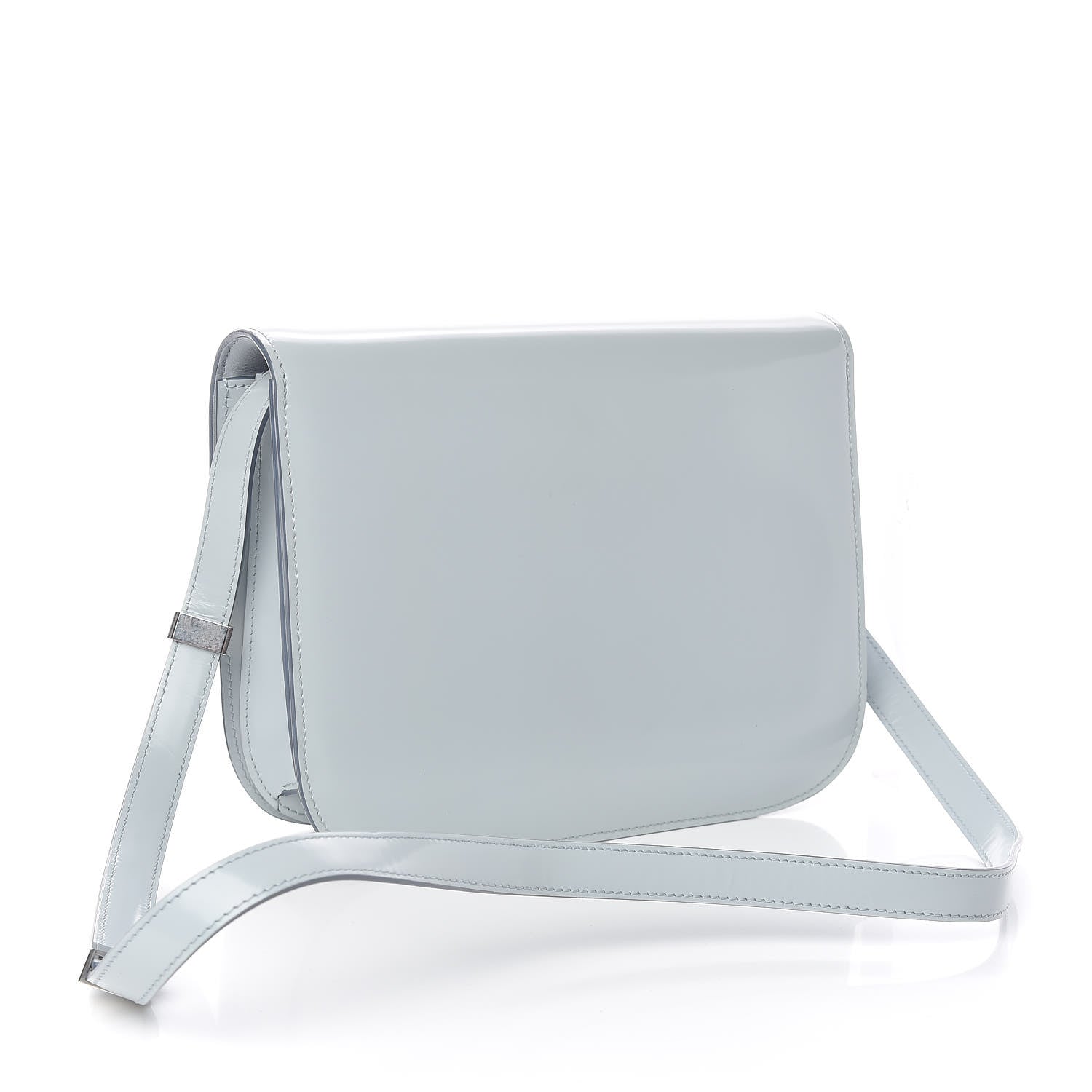 Celine Spazzolato Calfskin Medium Classic Box Flap Bag Glacier 3 of 10