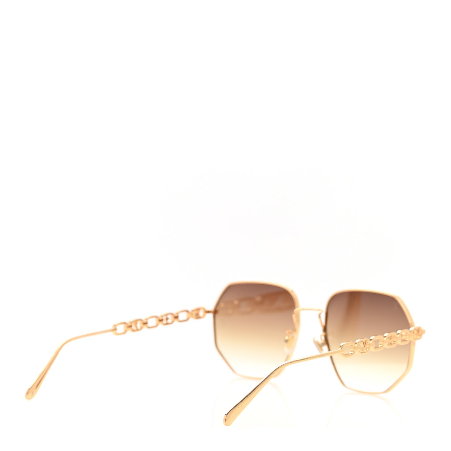 Metal My LV Chain Round Sunglasses Z1650W Gold