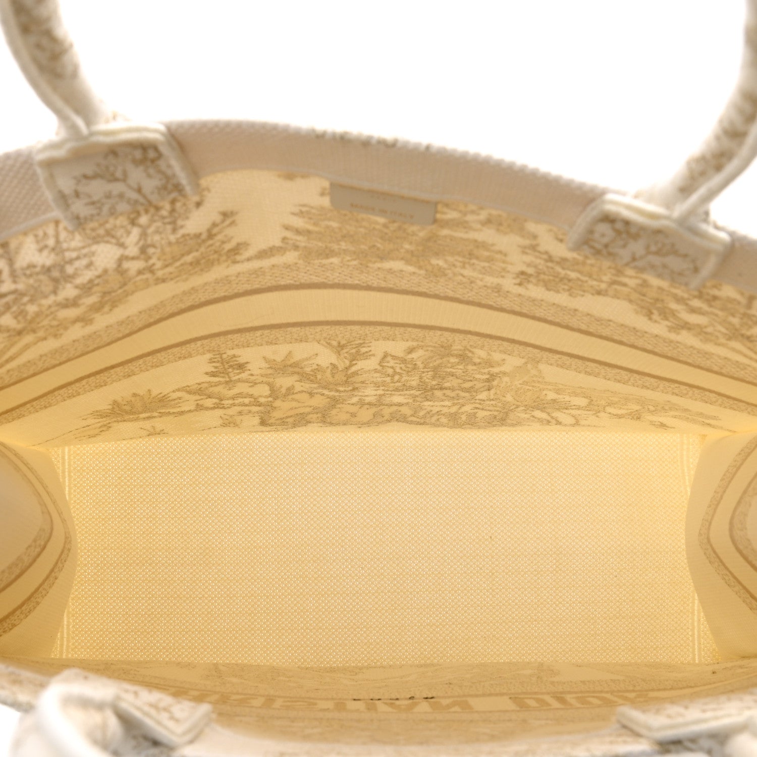 Christian Dior Canvas Embroidered Large Around The World Book Tote Gold 6 of 11