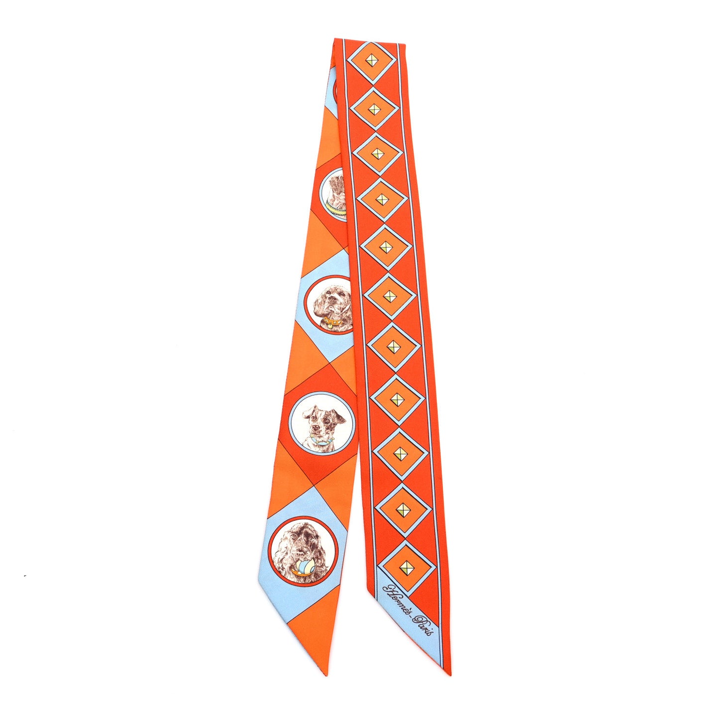Silk Colliers et Chiens Twilly Potiron Orange Ciel
