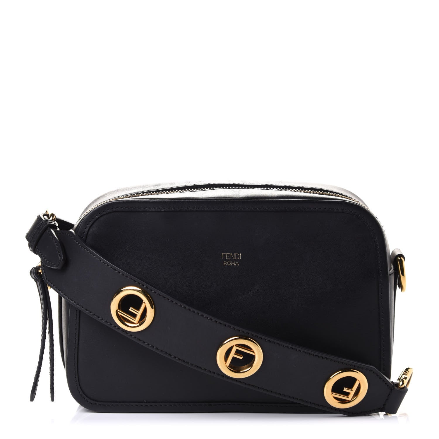 Fendi Vitello Century F is Fendi Camera Case Black 794739