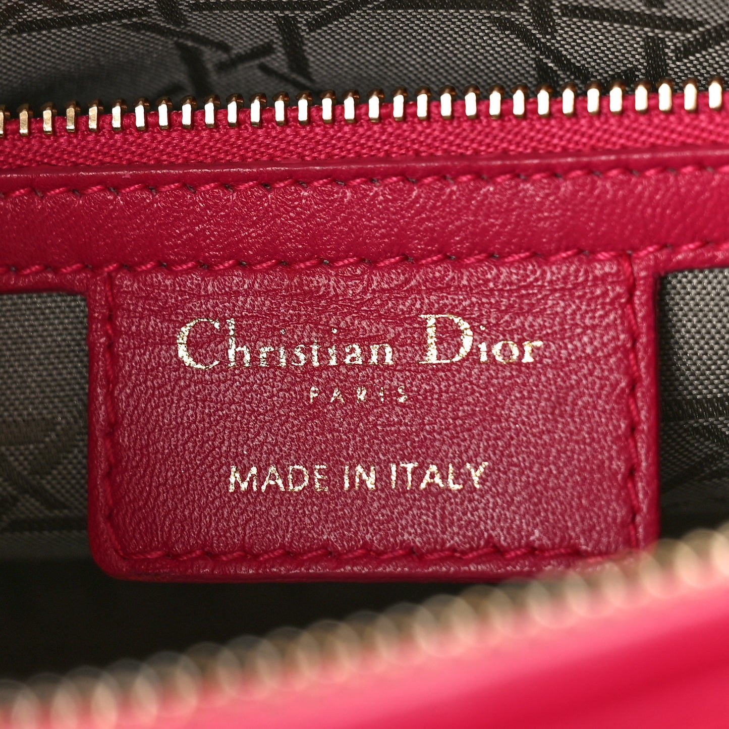 Lambskin Cannage Medium Lady Dior Pink