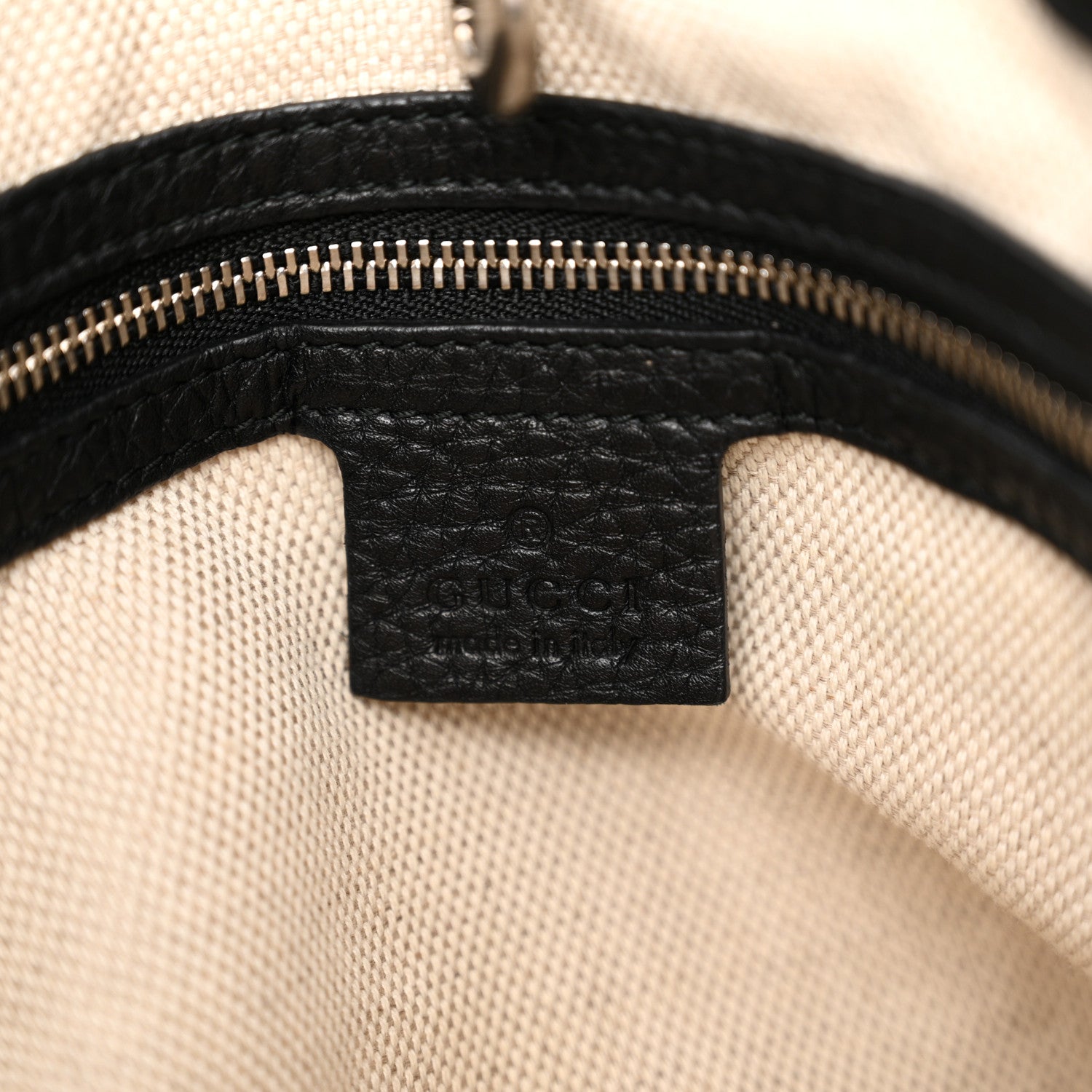 Gucci Pebbled Calfskin Studded Medium Soho Chain Shoulder Bag Black 6 of 11