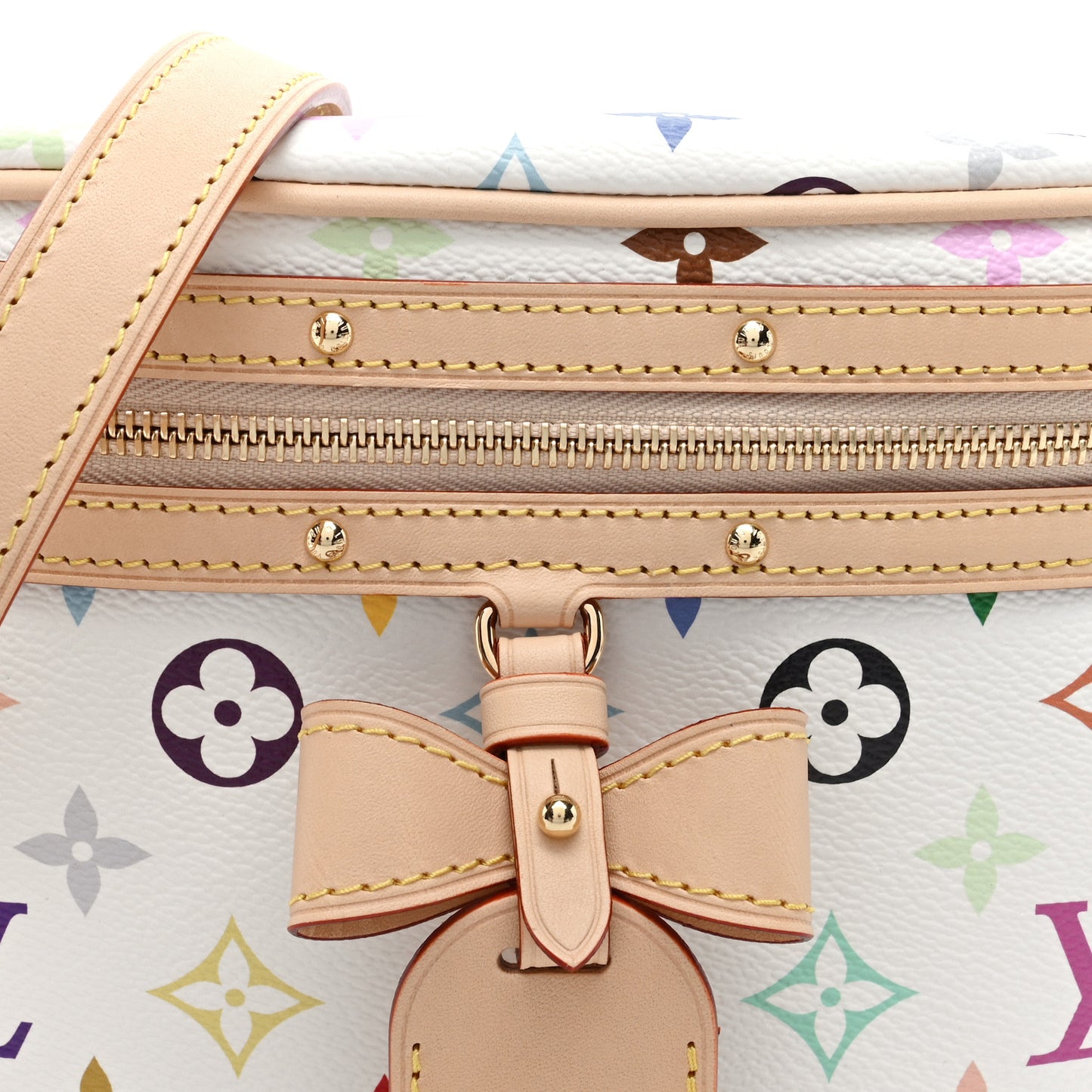 LV X TM Monogram Multicolor High Rise Bumbag White