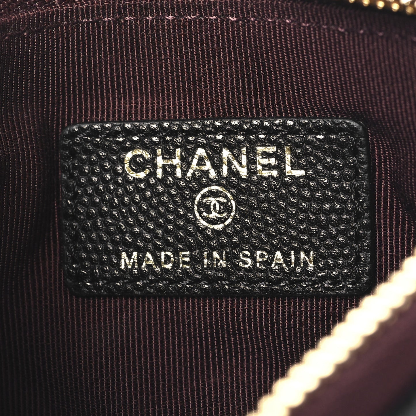 Caviar Quilted Small Cosmetic Case Black