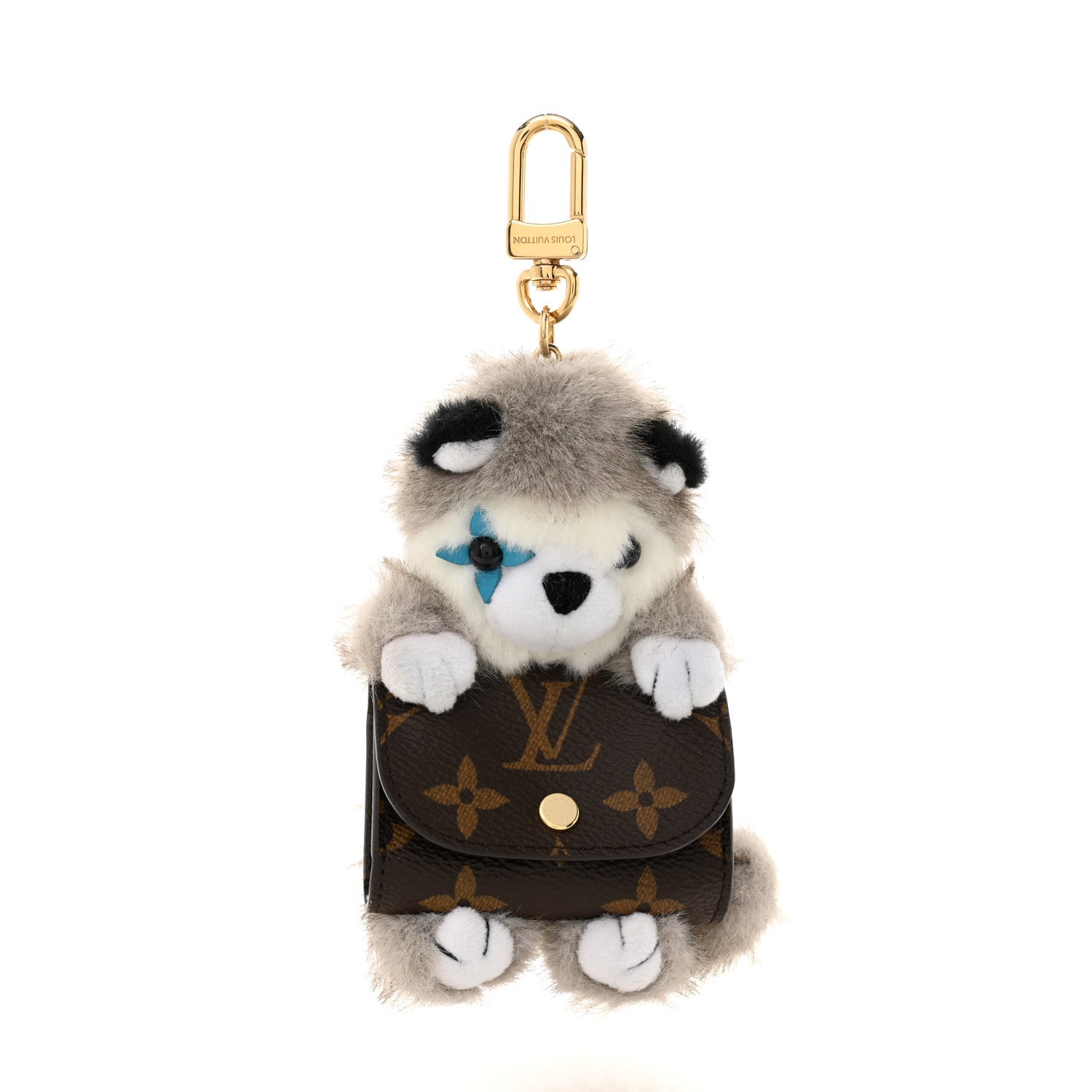 Louis Vuitton LV Monogram Cute Husky Pouch Earphones Case 1829418