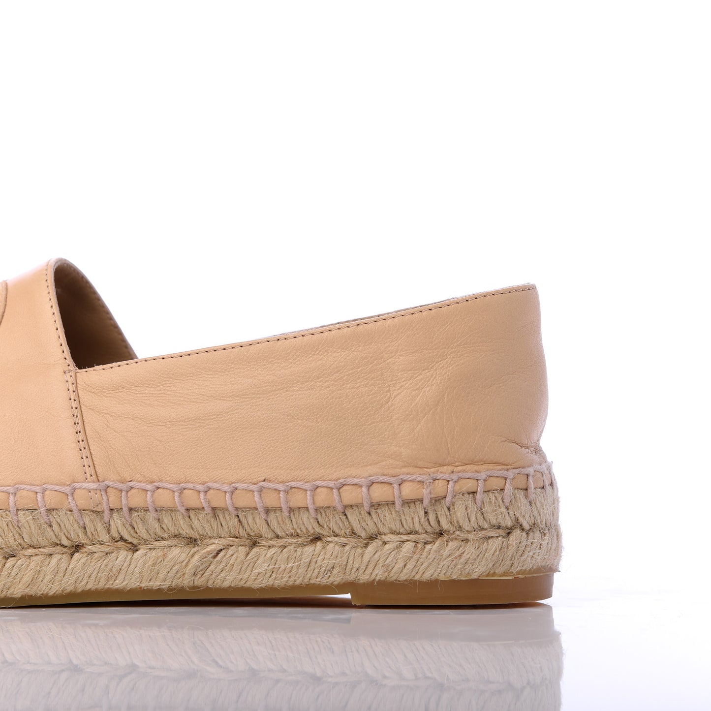 Lambskin CC Espadrilles 38 Beige Black
