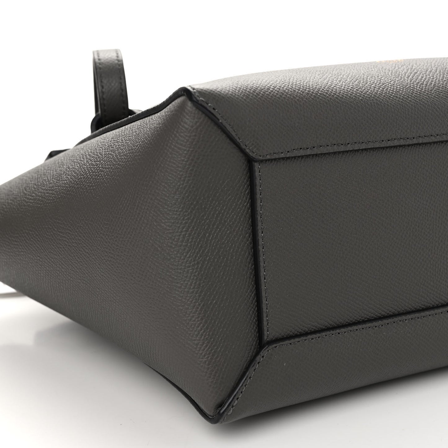 Grained Calfskin Micro Belt Bag Grey