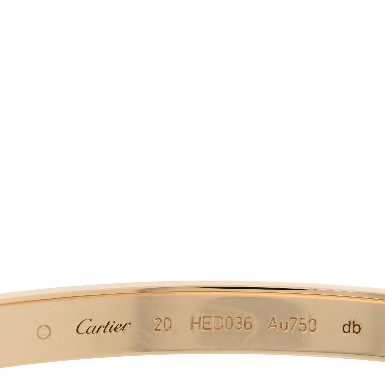 Cartier 18K Yellow Gold LOVE Bracelet 20 3 of 6
