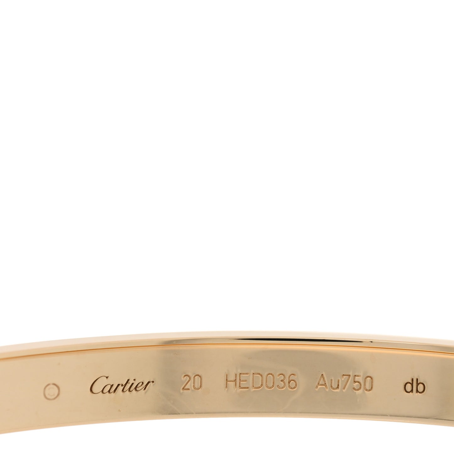 18K Yellow Gold LOVE Bracelet 20