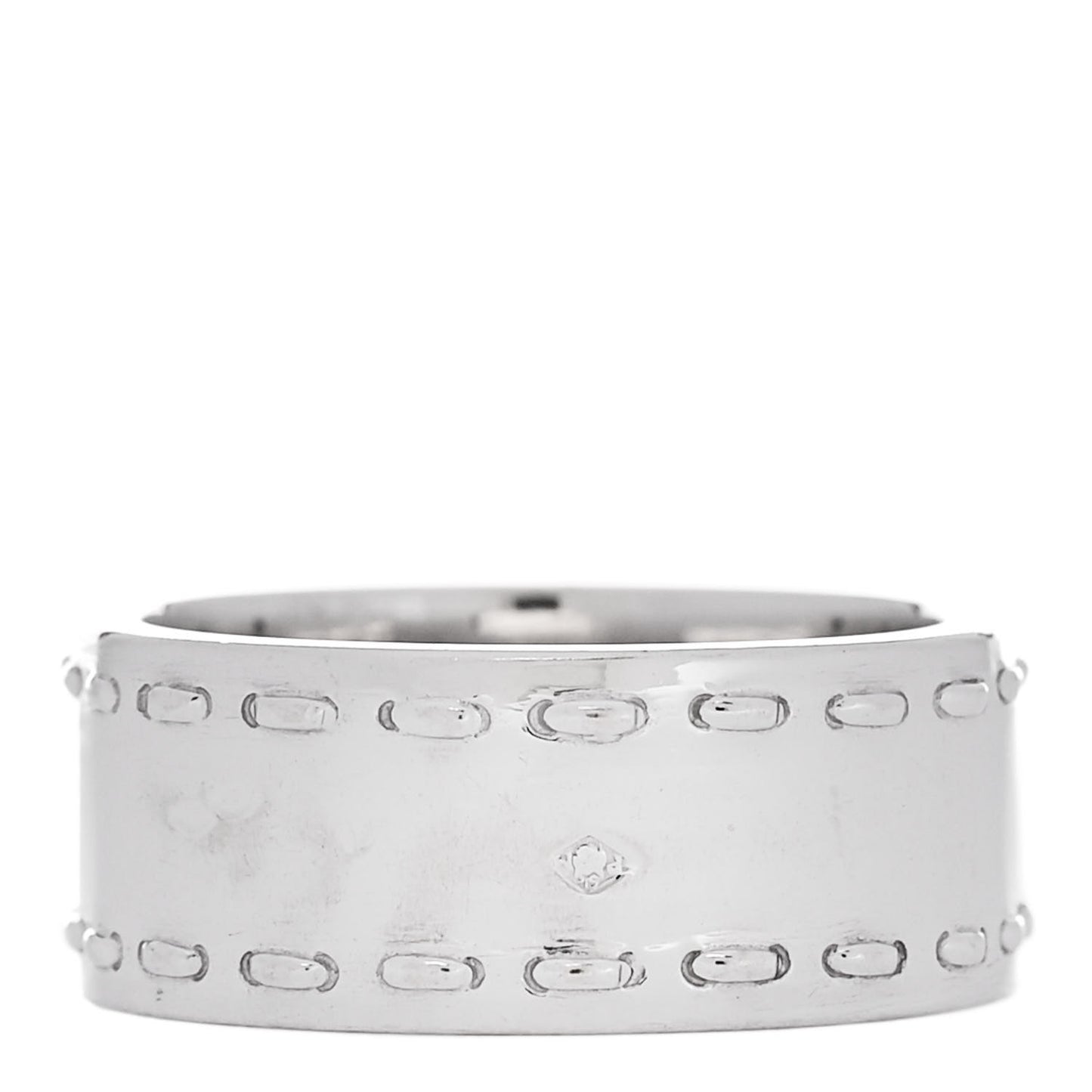18K White Gold Diamond Kelly Lock Ring 50 5.5